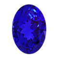 oval blue tanzanite