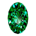oval green emerald